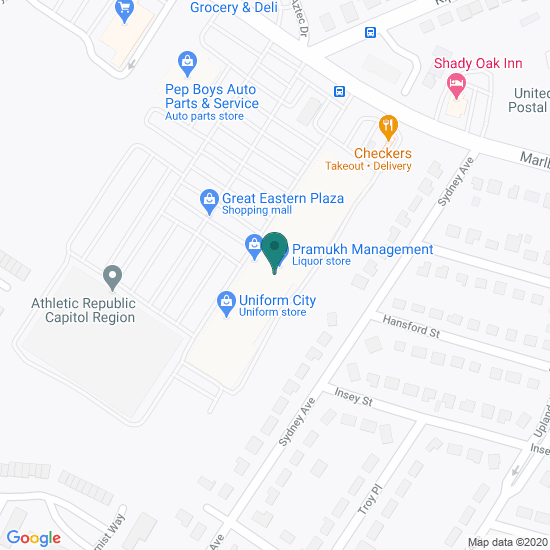 Map of District Heights, MD