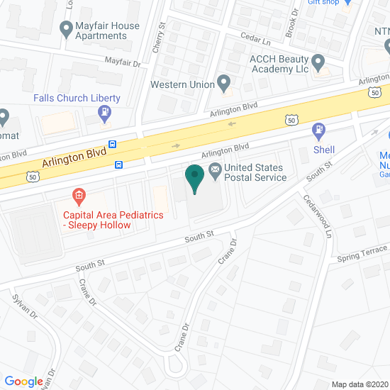 Map of Falls Church, VA